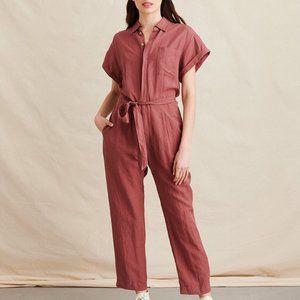 Alex Mill Drapey Jumpsuit Tencel Linen Rose Brown